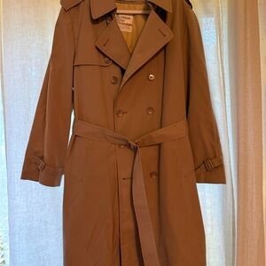 London Fog Men's Classic Tan Trench Coat With Liner